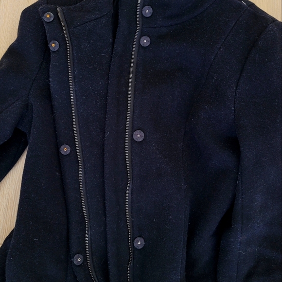 Aritzia Wilfred Cocoon coat black XS wool cashmere - Picture 4 of 8